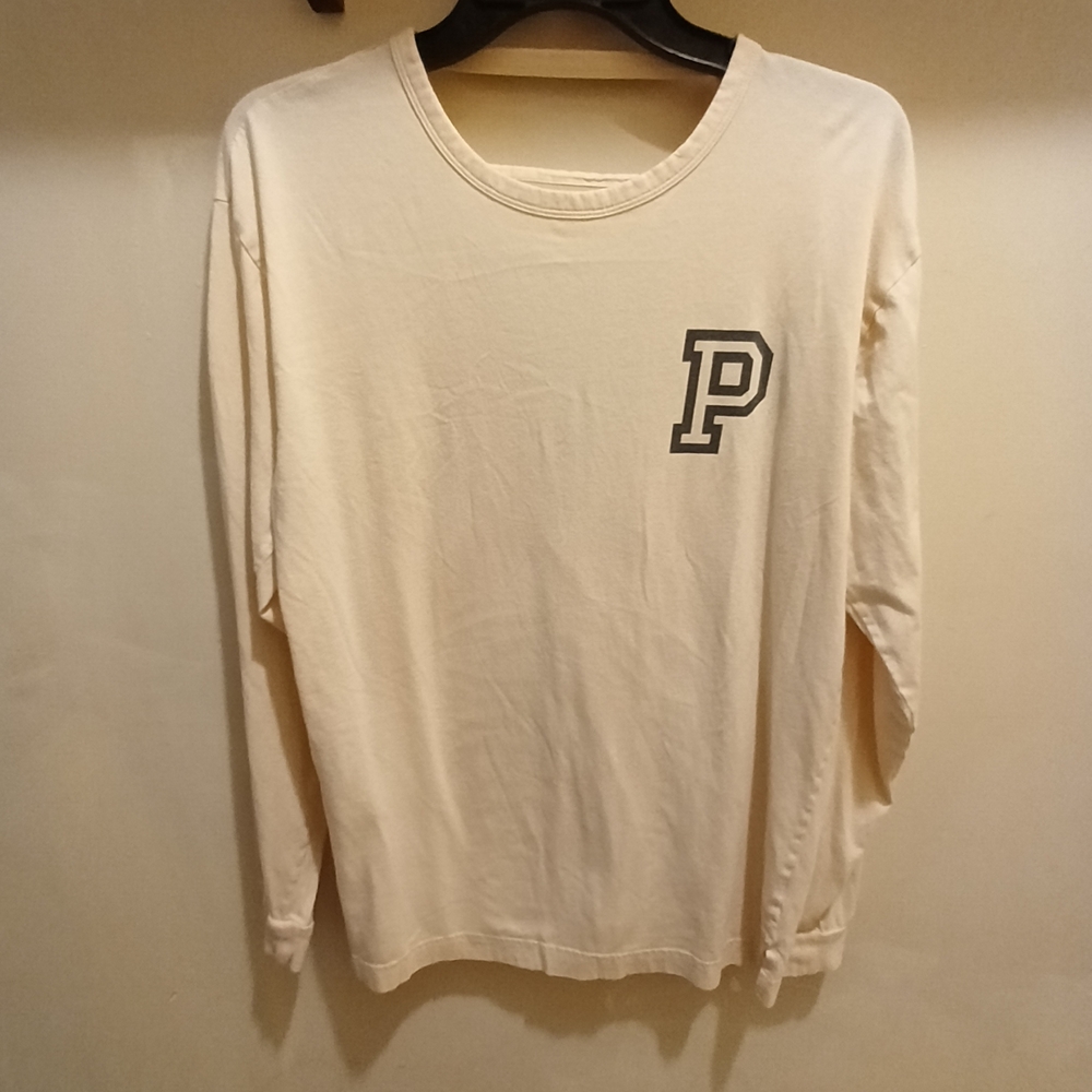PINK Victoria's Secret Off-White Long Sleeve Tee